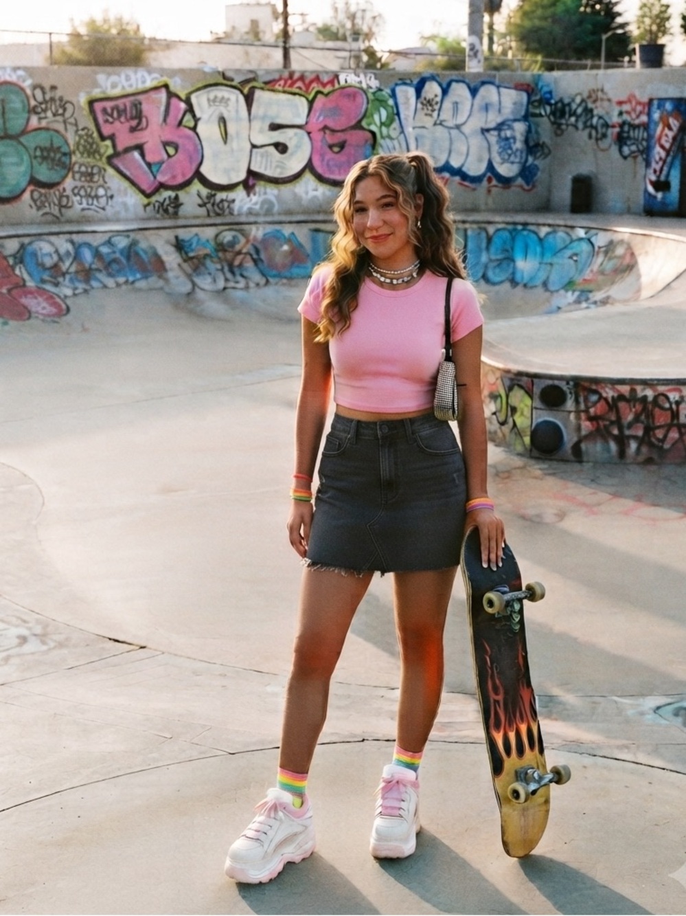 Y2K Vintage Guess Black Distressed Denim Mini Skirt